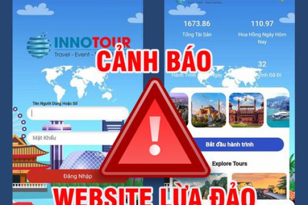 Thông báo về việc lừa đảo từ website giả mạo công ty Innotour