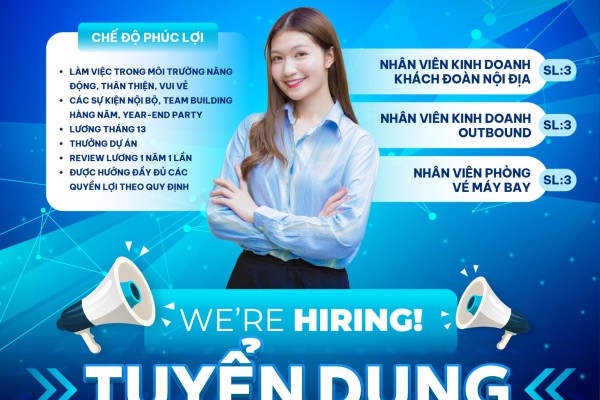 Bản tin tuyển dụng tháng  6-2024: Tuyển dụng Trưởng phòng kinh doanh nội địa - Nhân viên kinh doanh