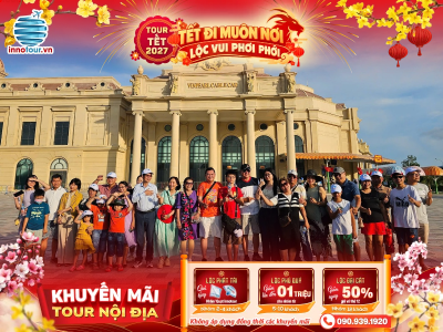 Tour Tết 2027: Tour Nha Trang 3N3Đ - VinWonder - 3 Đảo - Suối Khoáng Nóng I-Resort - Buffet Nha Trang Xưa