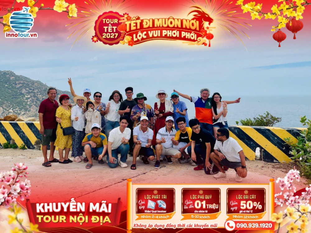 Tour Tết 2027: Tour Ninh Chữ 2 ngày 1 đêm - Hang Rái - Tháp Poklong Garai - Vịnh Vĩnh Hy