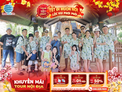 Tour Tết 2027: Tour Phú Quốc 3N3Đ - Hòn Thơm - Chùa Hộ Quốc - Grand World - VinWonders - Nhà Tù Phú Quốc