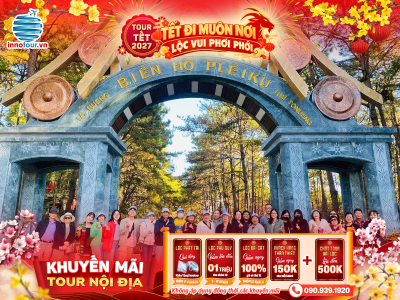 Tour Tết 2027: Tour Măng Đen - Buôn Ma Thuột 3N3Đ - Chùa Minh Thành - Đức Mẹ Măng Đen - Thác Pa Sỹ 