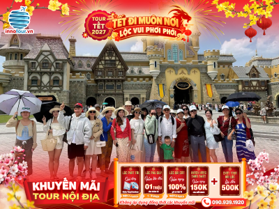 Tour Tết 2027: Tour Phú Quốc 3N3Đ - Vin Wonder - Chùa Hộ Quốc - Nhà Tù Phú Quốc - Buffet Hải Sản  - Bún Quậy