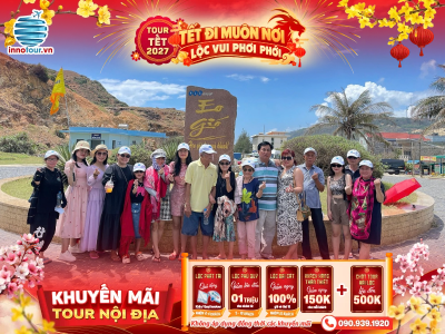 Tour Tết 2027: Tour Quy Nhơn - Phú Yên - Kỳ Con - Eo Gió - Hòn Khô - Mũi Điện 3N3Đ