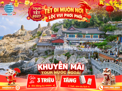 Tour Hàn Quốc - Busan - Seoul 6N5D - Chùa Haedong Yonggungsa - Cung điện Kyeongbok