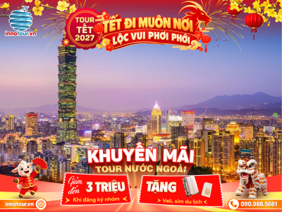 Tour Đài Bắc - Đài Trung - Cao Hùng 5N4D - Phật Quang Sơn Tự - Tòa tháp Taipei 101