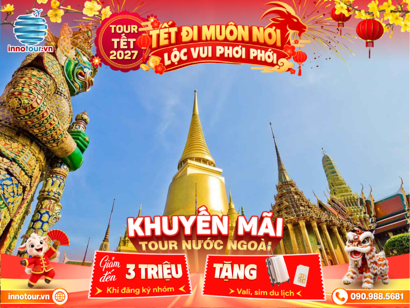 Tour Bangkok - Pattaya - 5N4D - Tặng Buffet Du Thuyền -  Chợ nổi 4 miền - Chùa Wat Arun