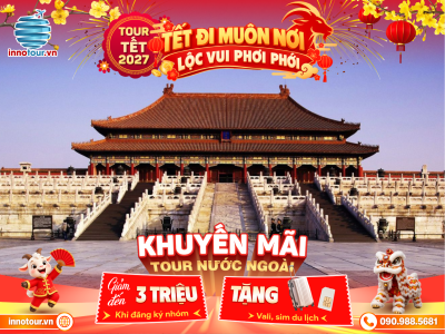 Tour Trung Quốc Tết Âm Lịch 2027: Bắc Kinh - Thượng Hải - Hàng Châu - Ô Trấn - 7N6D - Vạn Lý Trường Thành - Tử Cấm Thành (Cố Cung)