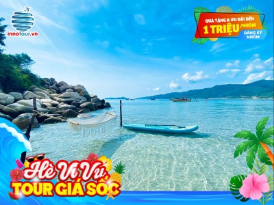 Tour Bình Hưng 2 ngày 2 đêm - Vịnh Vĩnh Hy - Vịnh Đá Vách - Bãi Cây Me - BBQ Hải Sản - Vườn Nho