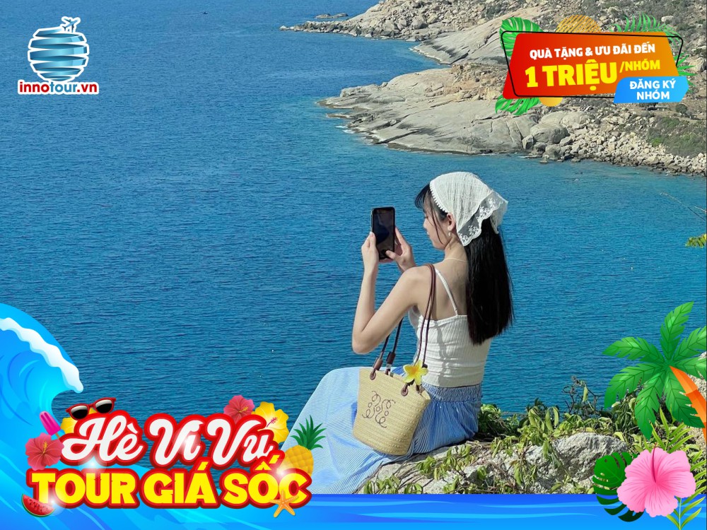 Tour Ninh Chữ 2 ngày 1 đêm - Hang Rái - Tháp Poklong Garai - Vịnh Vĩnh Hy - Buffet Hải Sản - Ngắm San hô Tàu Đáy Kính