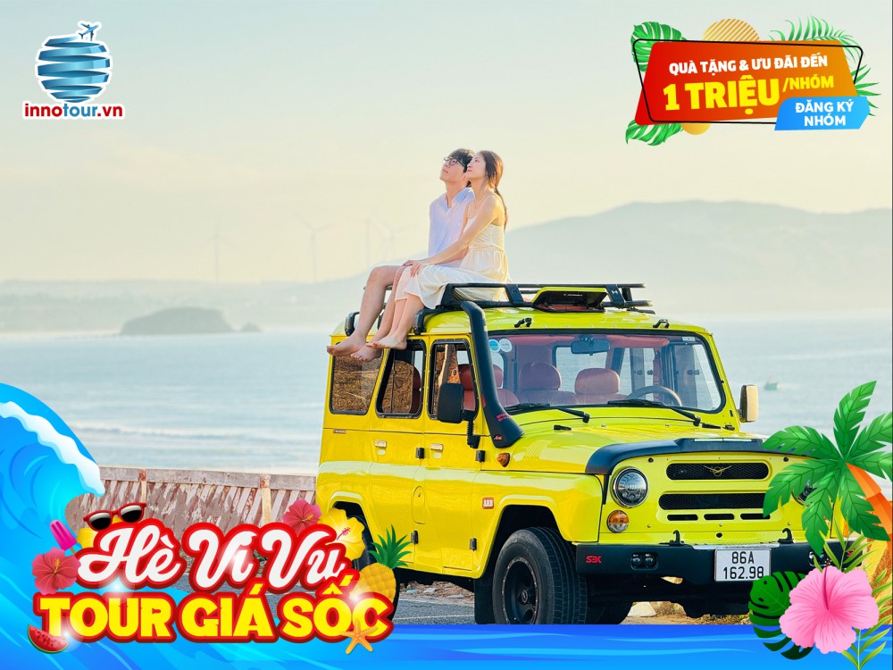 Tour Phan Thiết 2N1Đ - Bikini Beach - Tắm bùn khoáng - Thanh Minh Tự - Xe Jeep 7 điểm - Hanna Beach 