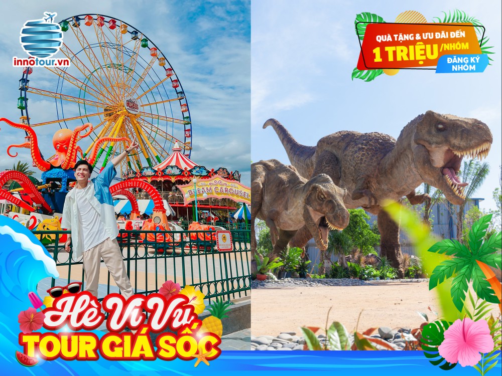 Tour Phan Thiết 2N1Đ - Nova Dreams - Công viên nước - Công viên trò chơi - Bàu trắng - Hanna Beach
