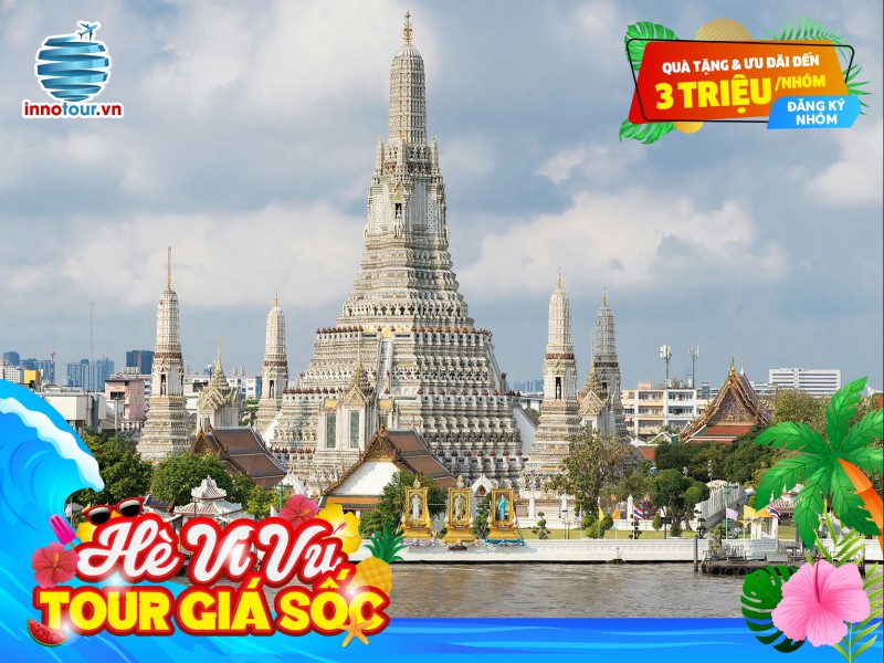 Tour Thái Lan 5N4Đ - Bangkok - Pattaya - Nong Nooch - Wat Arun - Cafe 747