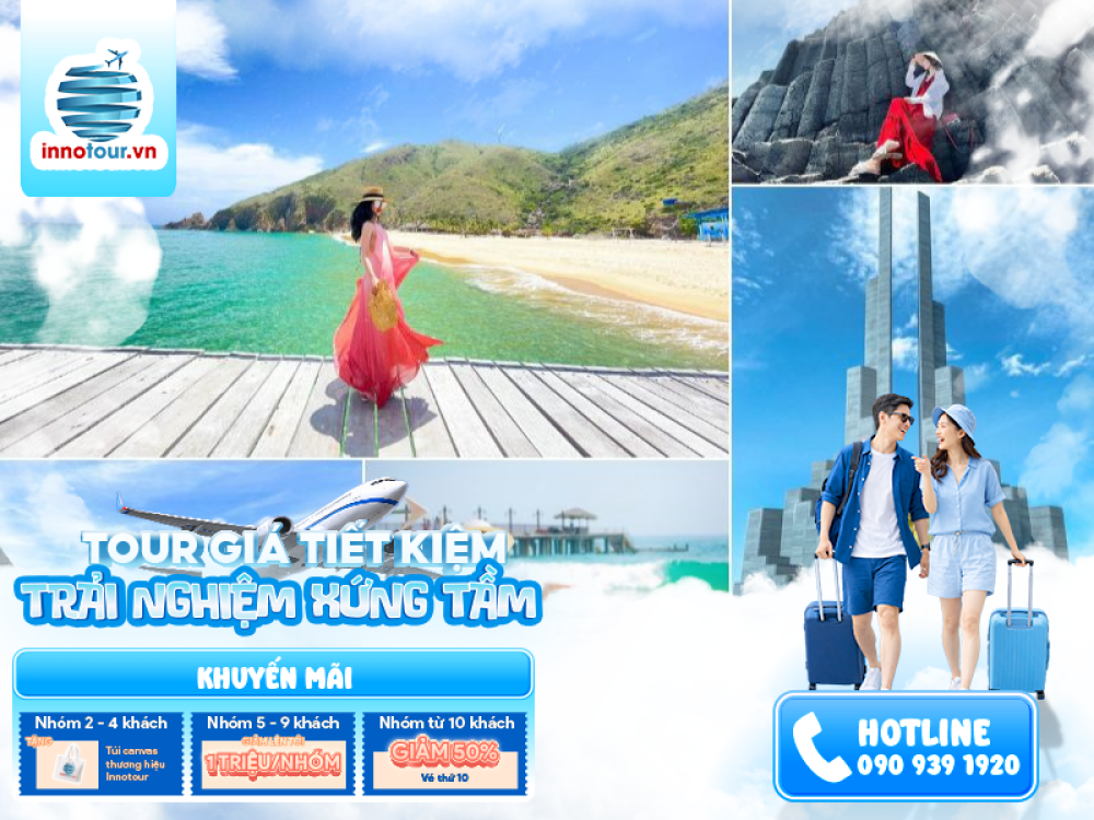 Tour Quy Nhơn - Phú Yên 3N3Đ - KDL Hòn Khô - Kỳ Co - Eo Gió - Mũi Điện - Nhà Thờ Mằng Lăng - Bữa Tiệc Hải Sản Hòn Khô & Kỳ Co