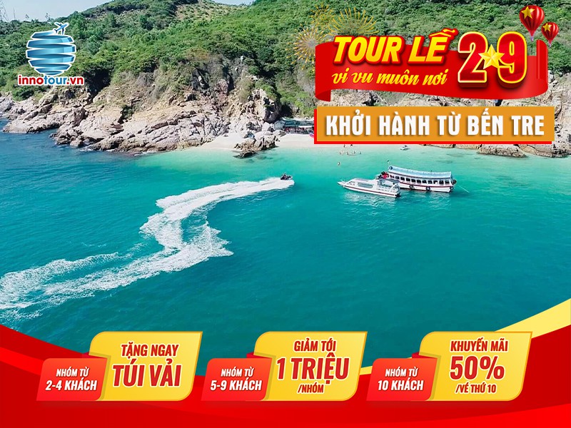 Tour Lễ 2/9: Tour Bình Hưng 2 ngày 2 đêm - Vịnh Vĩnh Hy - Đồng Cừu Suối Tiên | Khởi hành từ Bến Tre