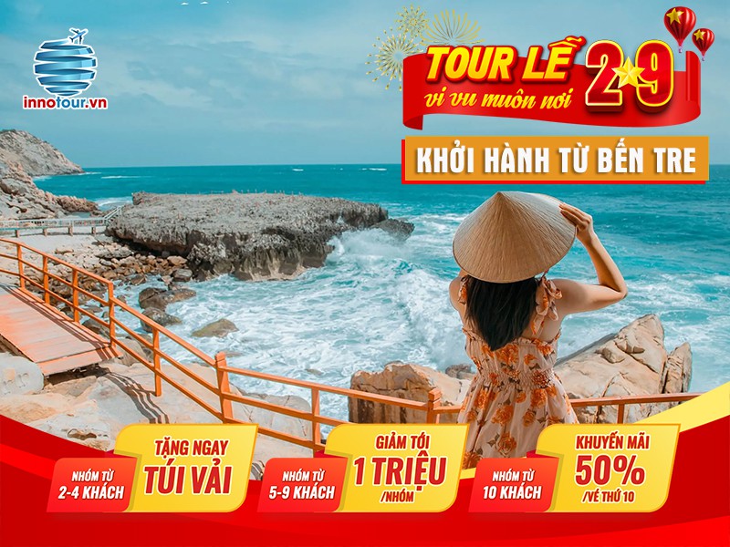 Tour Lễ 2/9: Tour Ninh Chữ 3 ngày 2 đêm - Trùng Sơn Cổ Tự - KDL Novaworld | Khởi hành từ Bến Tre 