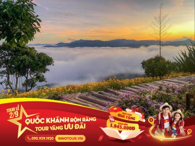 Tour Lễ 2/9 - Tour Đà Lạt 3N3Đ - Happy Hill - Langbiang Land - Săn Mây Cầu Đất - Buffet Đặc Sản
