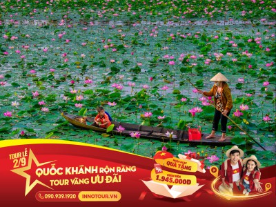 Tour Lễ 2/9 - Tour Đồng Tháp 2N1Đ - KDL Gáo Giồng - Vườn Quốc Gia Tràm Chim Tam Nông