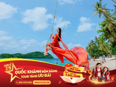 Tour Lễ 2/9 - Tour Phú Quốc 3N3Đ - Cầu Hôn - VinWonder - Grandworld - Flycam - Buffet Hải sản - Check in Du thuyền Nautilus