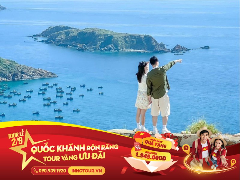 Tour Lễ 2/9 - Tour Quy Nhơn - Phú Yên 3N3Đ - KDL Hòn Khô - Kỳ Co - Eo Gió - Mũi Điện - Bữa Tiệc Hải Sản Hòn Khô & Kỳ Co