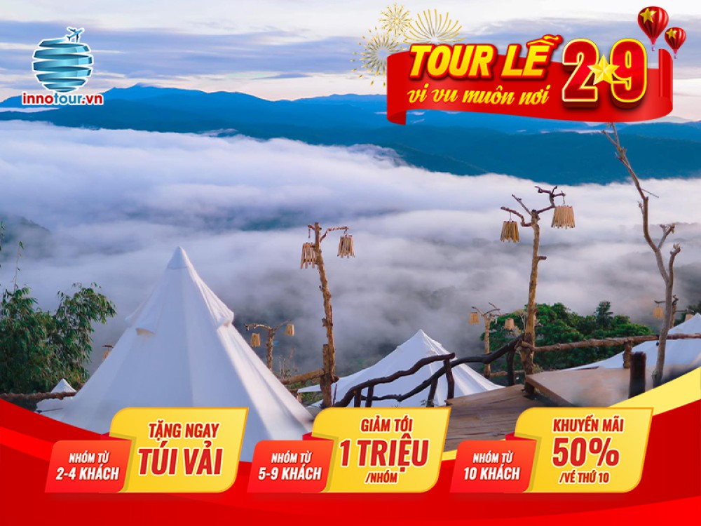 Tour Lễ 2/9: Tour Đà Lạt 3 ngày 3 đêm: The Bali Hill - Cloud View - Puppy Farm - Buffet Rau 