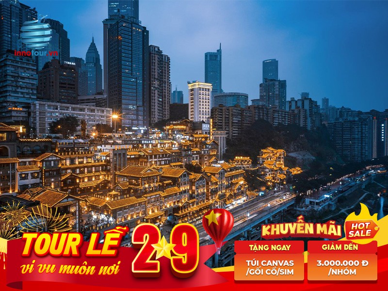 Tour Lễ 2/9 - Tour Trùng Khánh - Vũ Long 5N5Đ - Thiên Sinh Tam Kiều - Tiên Nữ Sơn [No Shopping]