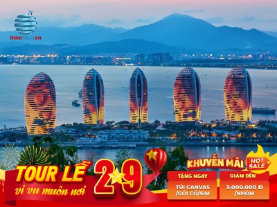 Tour Lễ 2/9: Tour Đảo Hải Nam 5N5Đ - Tam Á  - Nam Sơn - Đảo Phượng Hoàng - Vịnh Hải Đường - Núi Phượng Hoàng - Hải Hoa Đảo