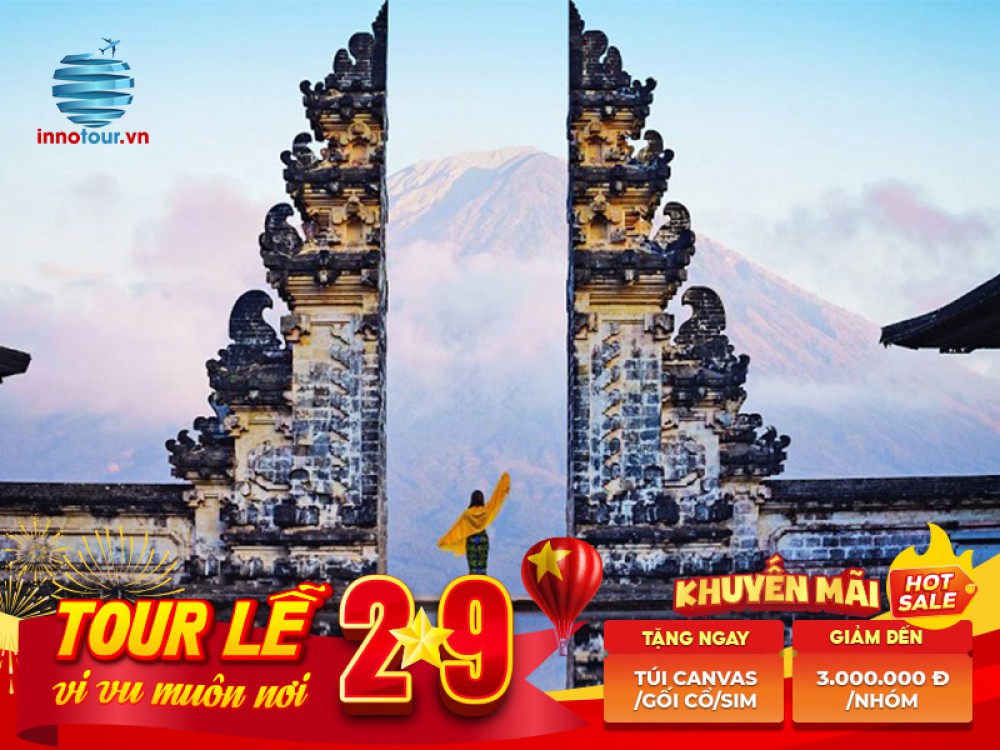 Tour Lễ 2/9: Tour Bali 4N3Đ - Đền Uluwatu - Kintamani - D'Tukad Club - Chèo Thuyền Vượt Thác