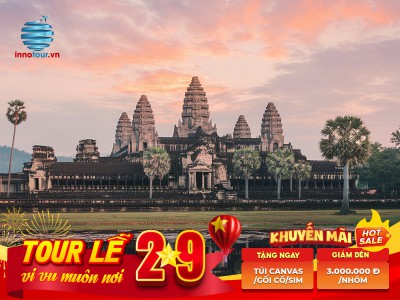Tour Lễ 2/9: Tour Campuchia - Siem Reap - Phnom Penh - Angkor Wat - Hoàng Cung 4 ngày 3 đêm