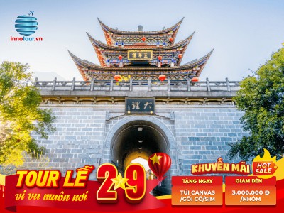 Tour Lễ 2/9: Tour Đại Lý - Lệ Giang - Shangrila 6N5Đ [No Shopping]