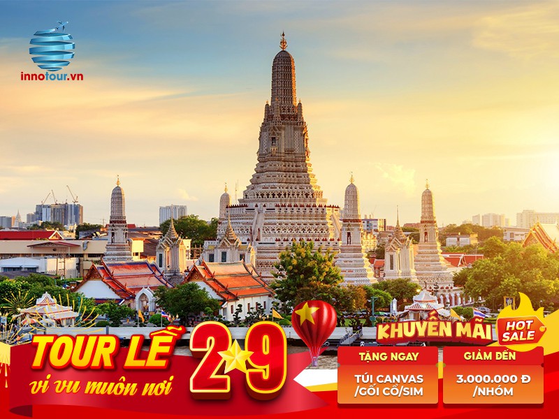 Tour Lễ 2/9: Tour Thái Lan 5N4Đ Bangkok - Pattaya - Safari World - Chocolate Ville