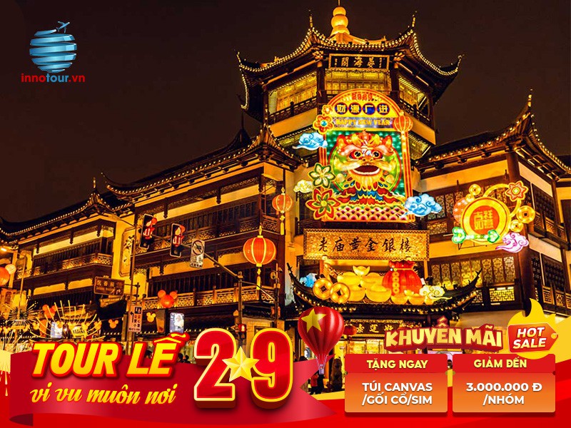 Tour Lễ 2/9: Tour Thượng Hải - Vô Tích - Ô Trấn - Hàng Châu 5N4Đ