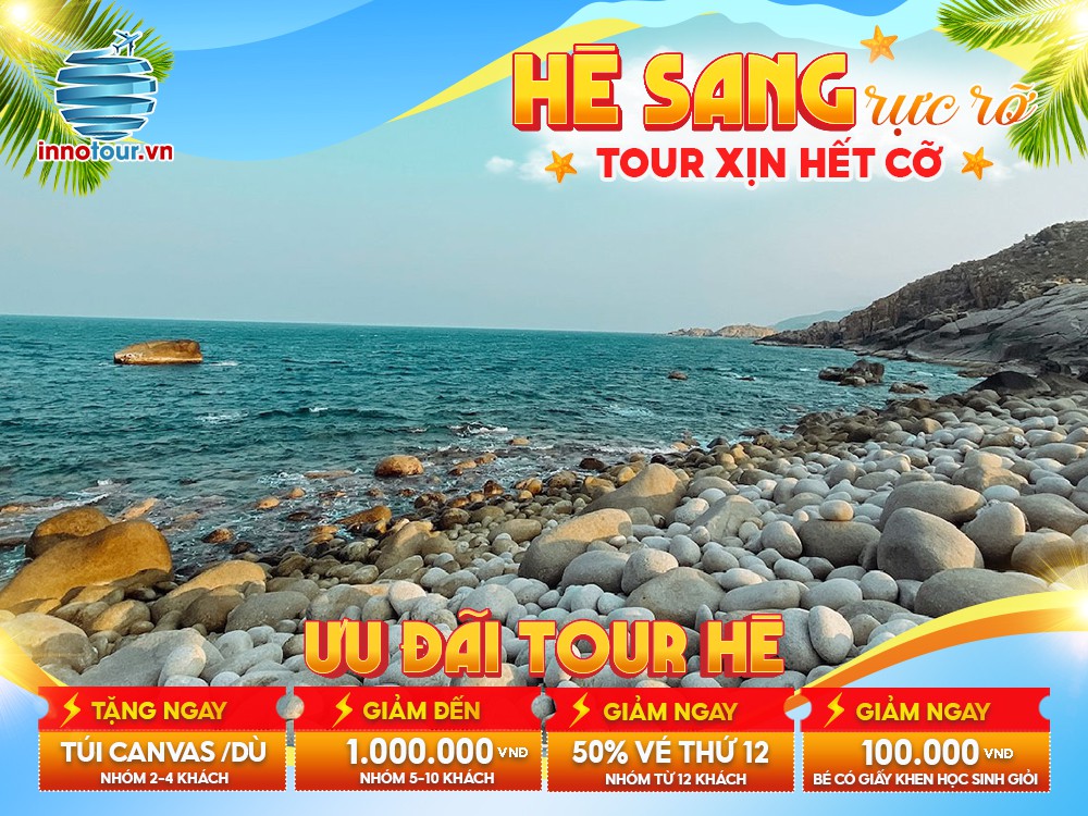 Tour Mùa Hè: Tour Bình Hưng - Ninh Chữ 2N2Đ - Vĩnh Hy - Vịnh Đá Vách - Tôm Hùm - KDL Tanyoli 