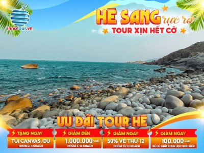 Tour Mùa Hè: Tour Bình Hưng - Ninh Chữ 2N2Đ - Vĩnh Hy - Vịnh Đá Vách - Tôm Hùm - KDL Tanyoli 