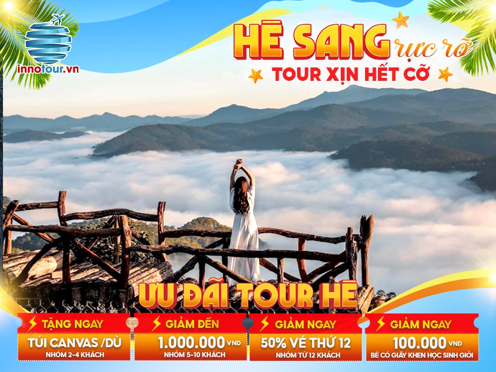 Tour Mùa Hè: Tour Đà Lạt 3N3Đ - Happy Hill - Langbiang Land - Săn Mây Cầu Đất - Puppy Farm - Quê Garden - Fresh Garden