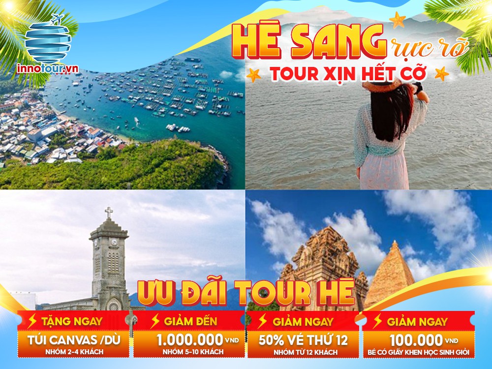 Tour Mùa Hè: Tour Liên Tuyến Nha Trang - Đà Lạt 4N4Đ - VinWonders - The Florest - Happy Hill 