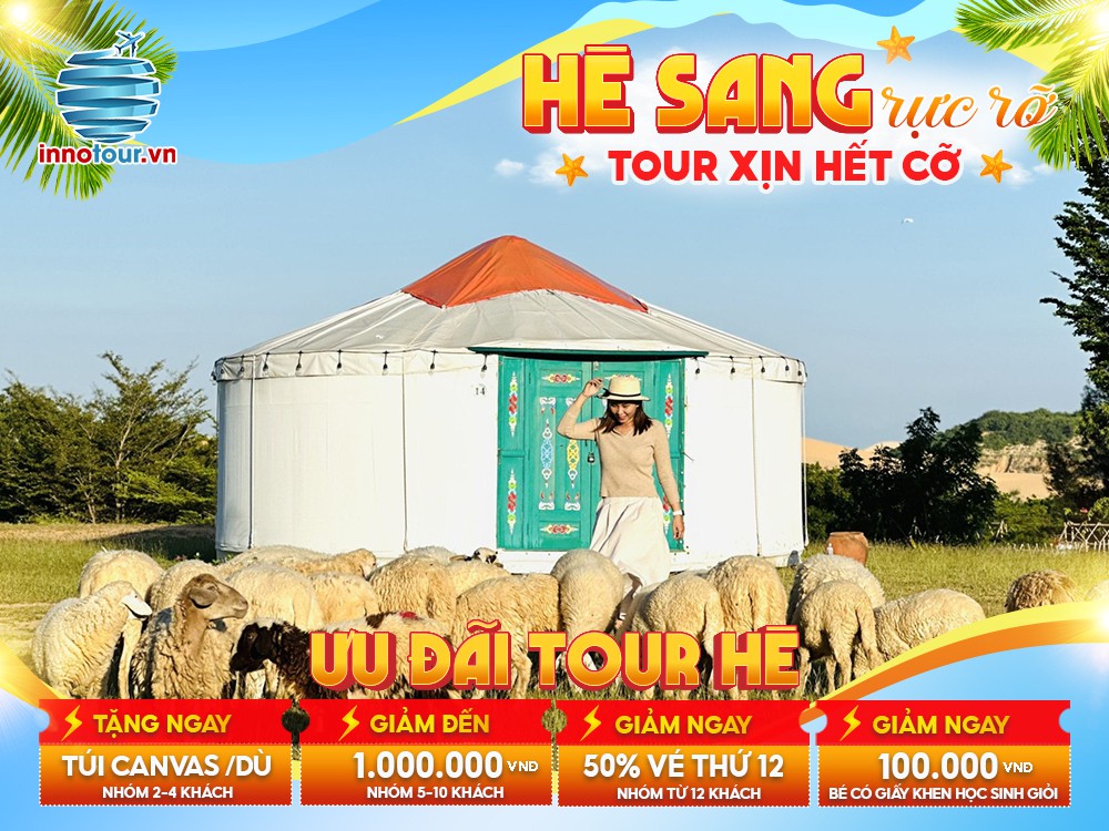 Tour Mùa Hè: Tour Ninh Chữ 3N2Đ - Nova World - Vịnh Vĩnh Hy - Trùng Sơn Cổ Tự - KDL Tanyoli - Bảo tàng Ninh Thuận