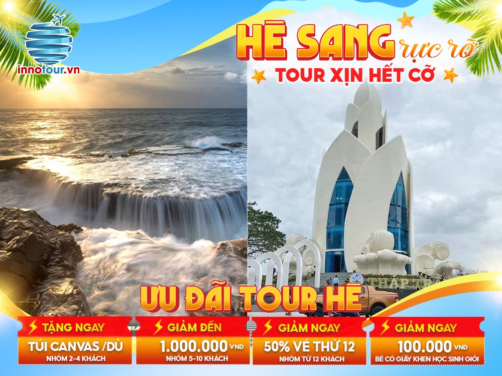 Tour Mùa Hè: Tour Liên Tuyến Ninh Chữ - Nha Trang 4N3Đ - Hang Rái - Tháp Bà - Bãi Tranh - 3 Đảo - Nhà Thờ Đá