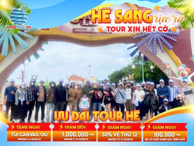 Tour Mùa Hè: Tour Phan Thiết 3N2Đ - Jeep Tour - Novaworld - Bàu Trắng - Hanna Beach - Buffet Hải Sản