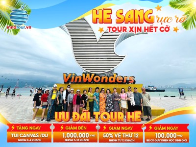 Tour Mùa Hè: Tour Nha Trang 3N3Đ - VinWonder - 3 Đảo - Suối Khoáng Nóng I-Resort - Buffet Đồng Quê Xưa