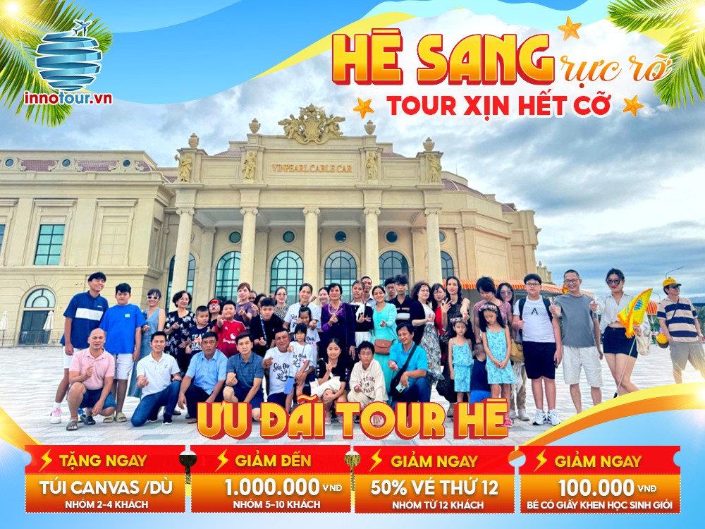 Tour Mùa Hè: Tour Nha Trang 3N3Đ - Đảo Bích Đầm - Đảo Robinson - Vinpearl Harbour - Tata Show - Buffet Hải Sản 