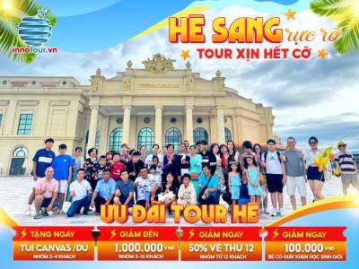 Tour Mùa Hè: Tour Nha Trang 3N3Đ - Đảo Bích Đầm - Đảo Robinson - Vinpearl Harbour - Tata Show - Buffet Hải Sản 