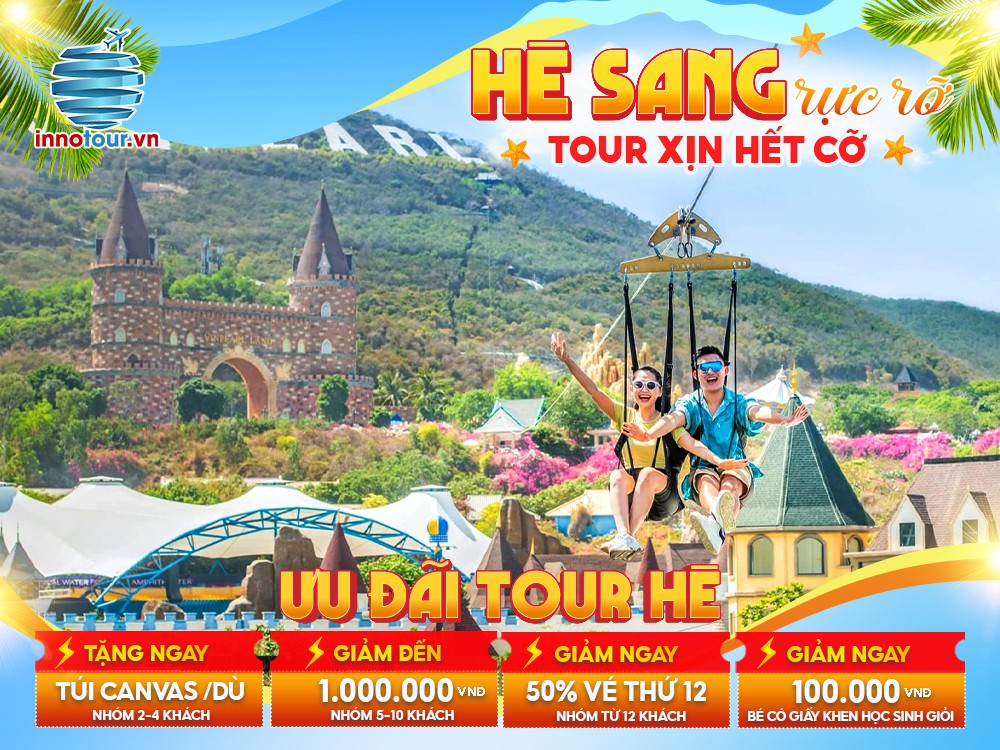 Tour Mùa Hè: Tour Nha Trang - Khám phá 3 Đảo - Buffet Hải Sản - Vinpearl Harbour 3 ngày 3 đêm 
