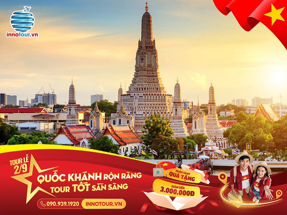 Tour Thái Lan: Bangkok - Pattaya 5N4Đ - Wat Arun - Sông Chao Phraya - Alcazar Show - Freeday