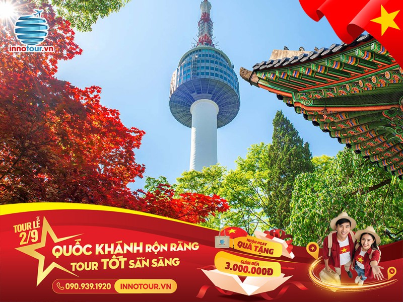 Tour Seoul - Đảo Nami - Everland 4N4Đ - Eunpyeong Hanok - Tháp Namsan