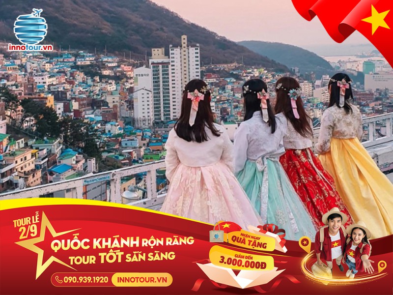 Tour Hàn Quốc - Busan - Gyeongju - Seoul - Đảo Nami - Eunpyeong Hanok 5N5Đ