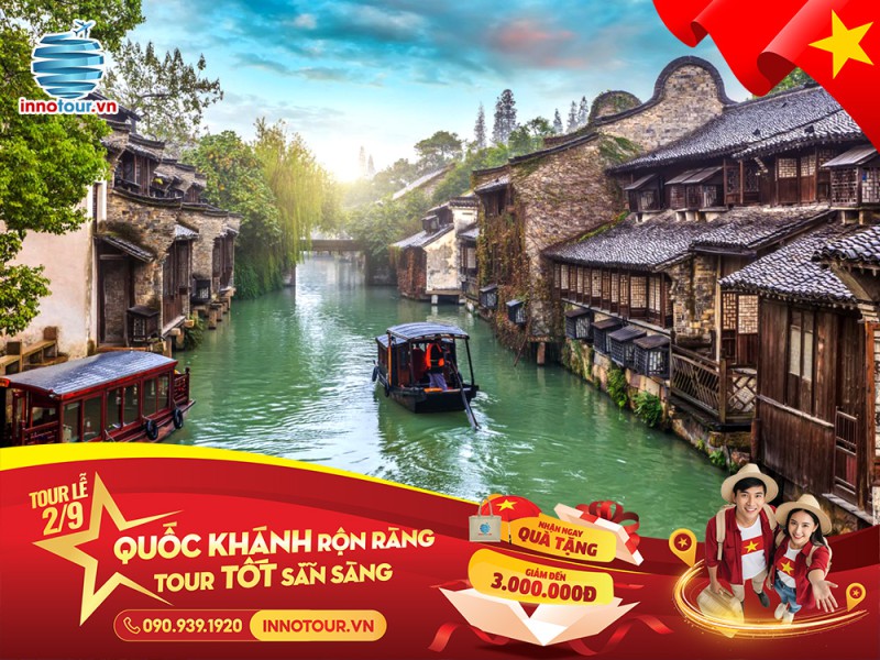Tour Thượng Hải - Vô Tích - Ô Trấn - Hàng Châu 5N4Đ - Phố Cổ Nam Trường - Hàn Sơn Tự