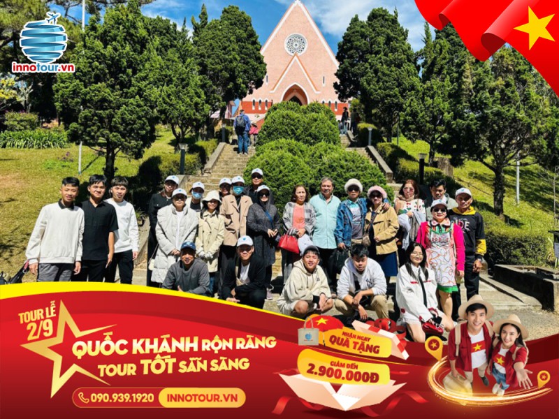 Tour Lễ 2/9: Tour Đà Lạt 3N3Đ - Happy Hill - Langbiang Land - Săn Mây Cầu Đất - Puppy Farm - Nhà thờ Don Bosco