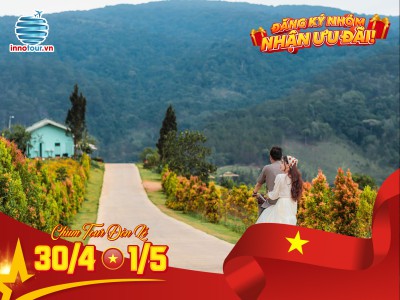 Tour Lễ 30/4: Tour Đà Lạt 3 ngày 3 đêm - Đà Lạt Fairytale Land - Nông Trại Cổ Tích - LangFarm Center - The Florest - Suối Mơ Vườn Địa Đàng - KDL Pini - Buffet Rau