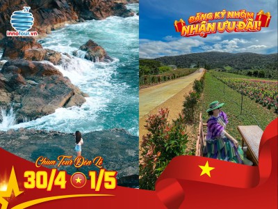 Tour Lễ 30/4 - Tour Liên Tuyến Ninh Chữ - Đà Lạt 4 ngày 3 đêm - Hang Rái - Tanyoli - Thung Lũng Đèn - KDL Quỷ Núi